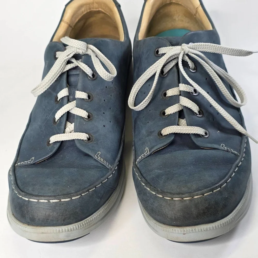 Samuel Hubbard Men's Size 13 M Blue Nubuck Holes Golf Walking Driftwood Shoes